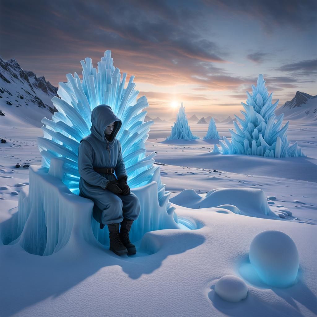 Eerie Alien Ice Sculptures in Arctic Tundra
