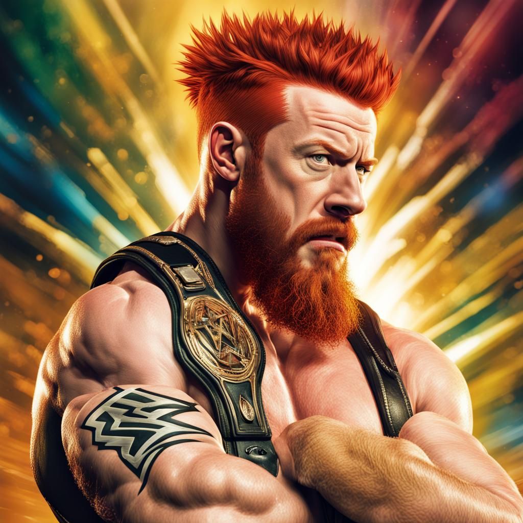 Sheamus WWE Portrait in Sports Magazine Style