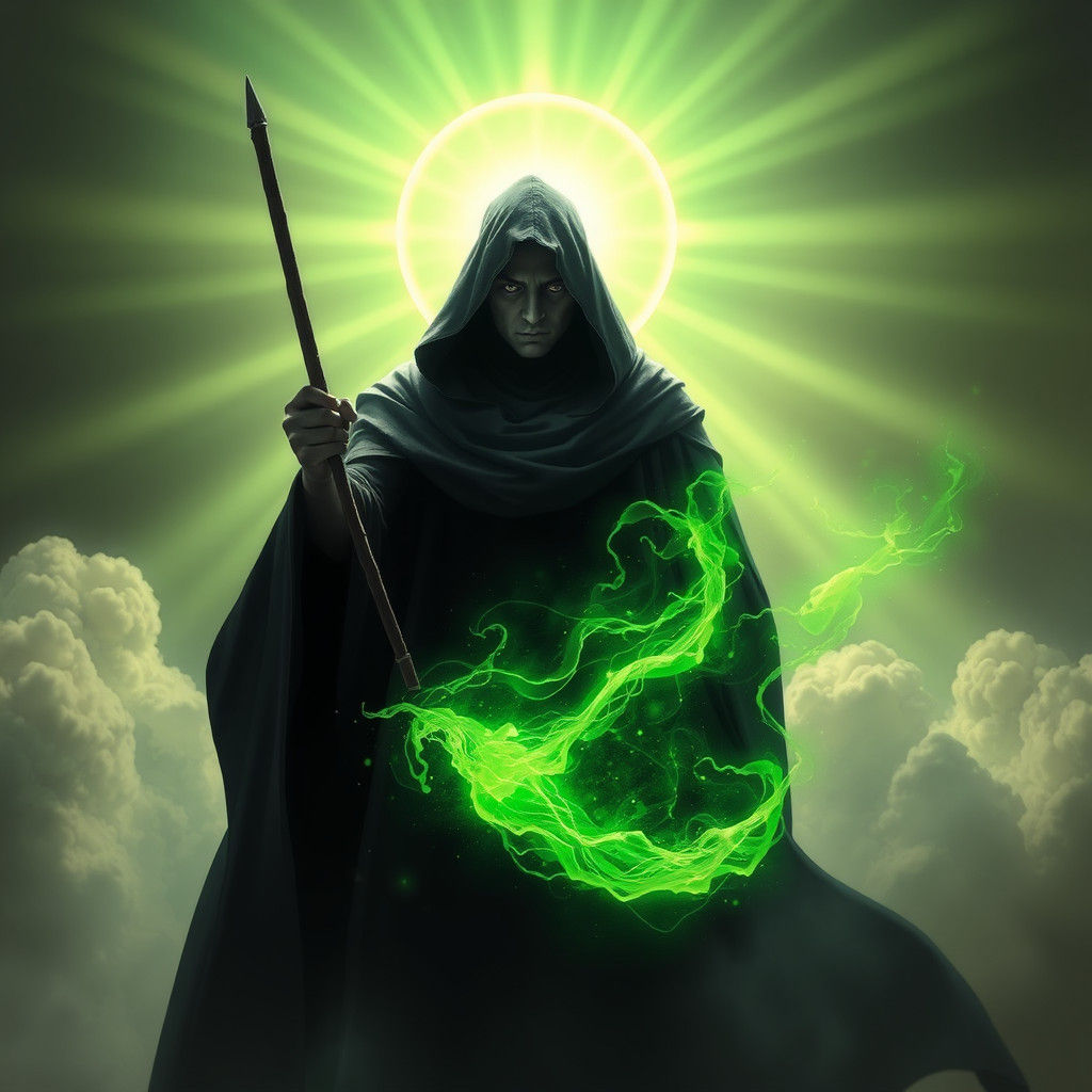 Ethereal Green Spell in Heavenly Light