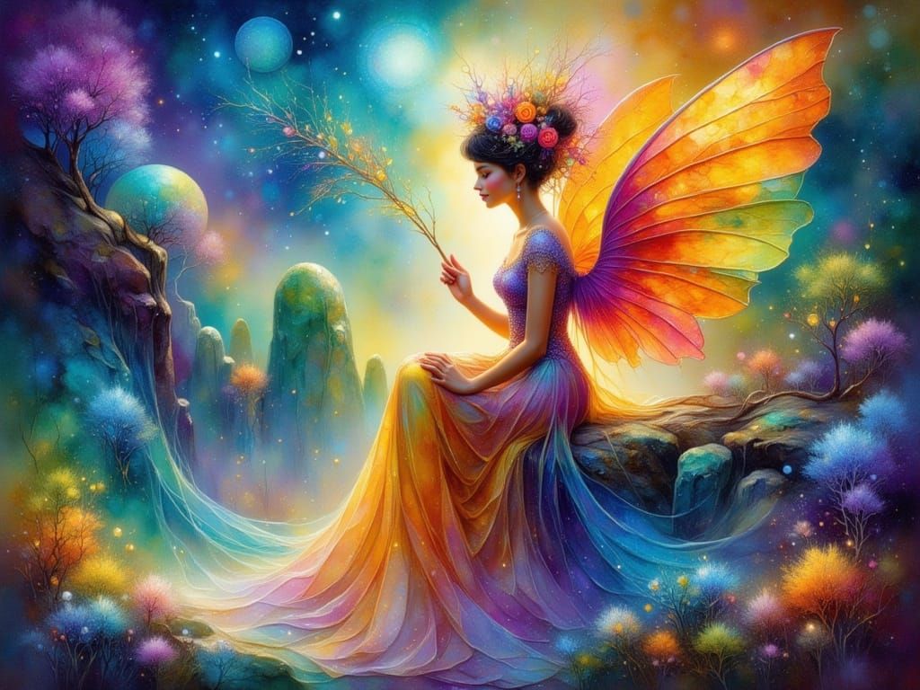 Magical Gelleon Sails Surreal Dreamscape