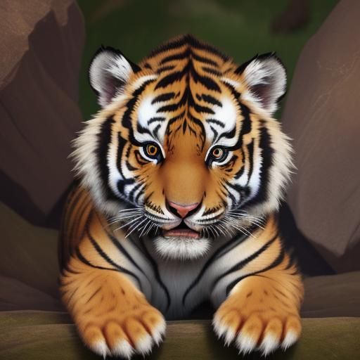 Tiger Cub with Ember Eyes