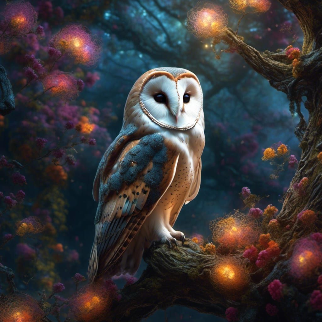 Portrait of a small owl - alternate