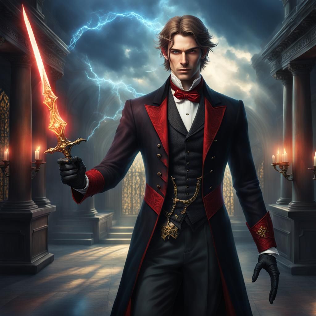 Victorian Elf Assassin Butler with Energy Blade