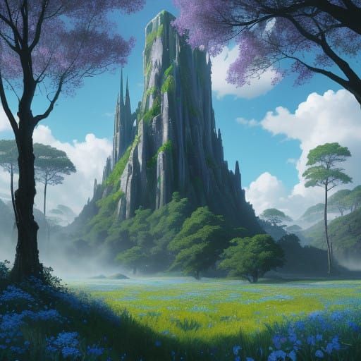 Surreal Fantasy Landscape in 8K Matte Painting Style