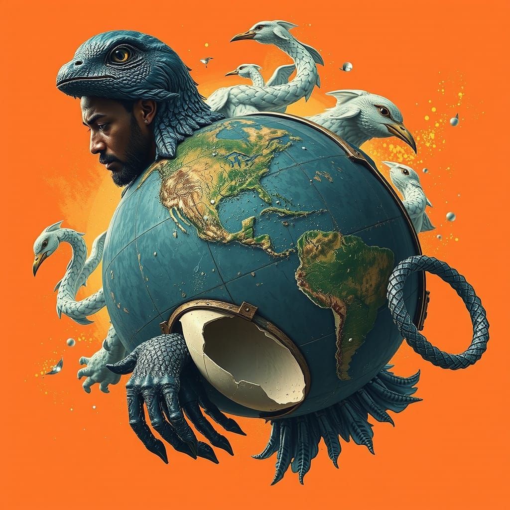 Vibrant Maximalist Masterpiece In 3D CGI Style