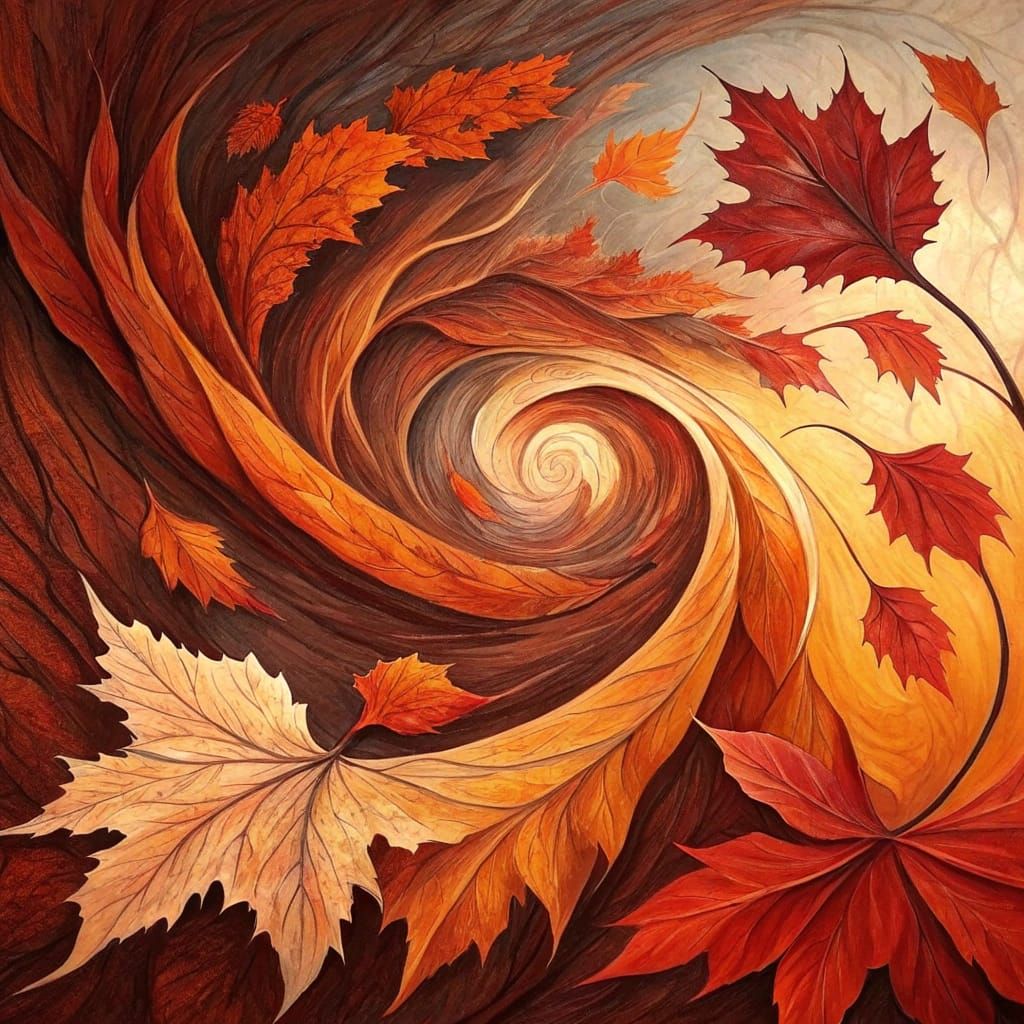 Auburn Autumn Abstract Landscape