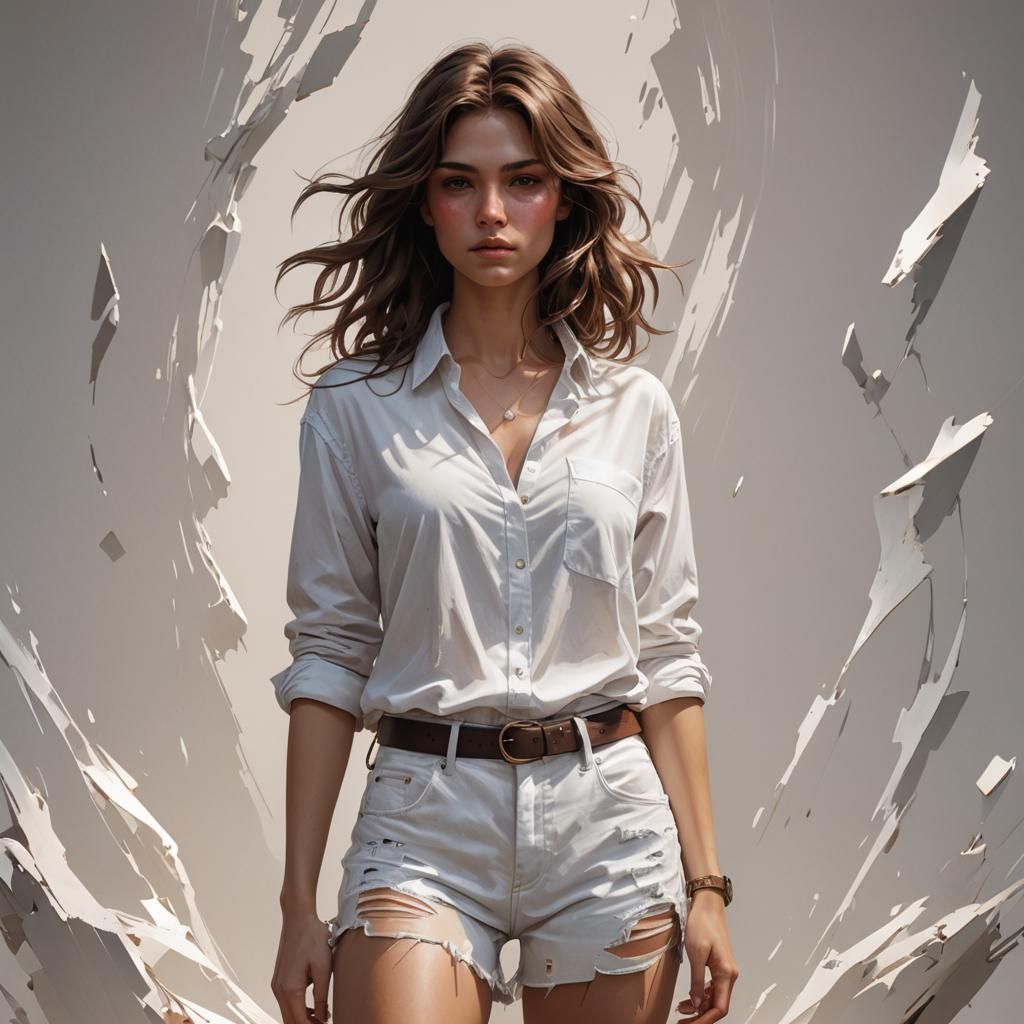 Gorgeous Woman Portrait in Hyperdetailed Digital Art