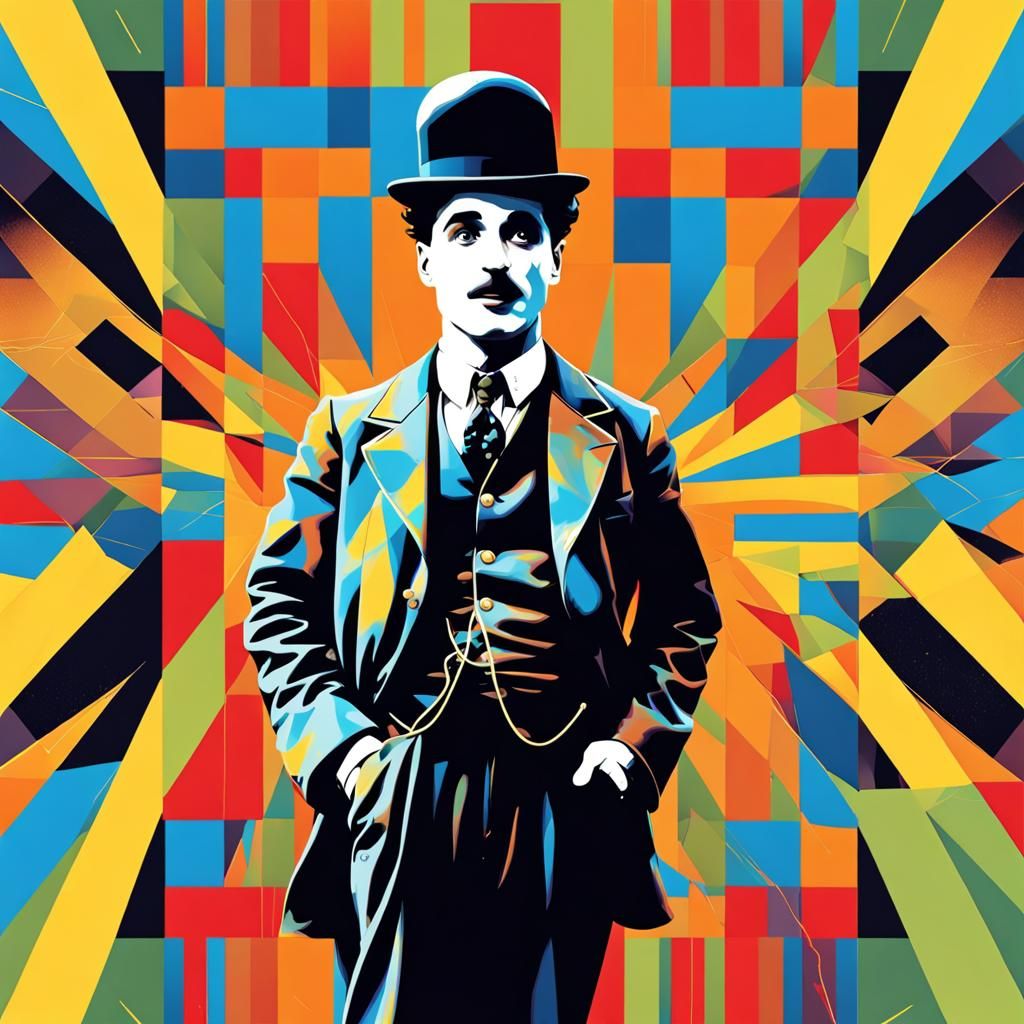Charlie Chaplin Pop Art Screen Print
