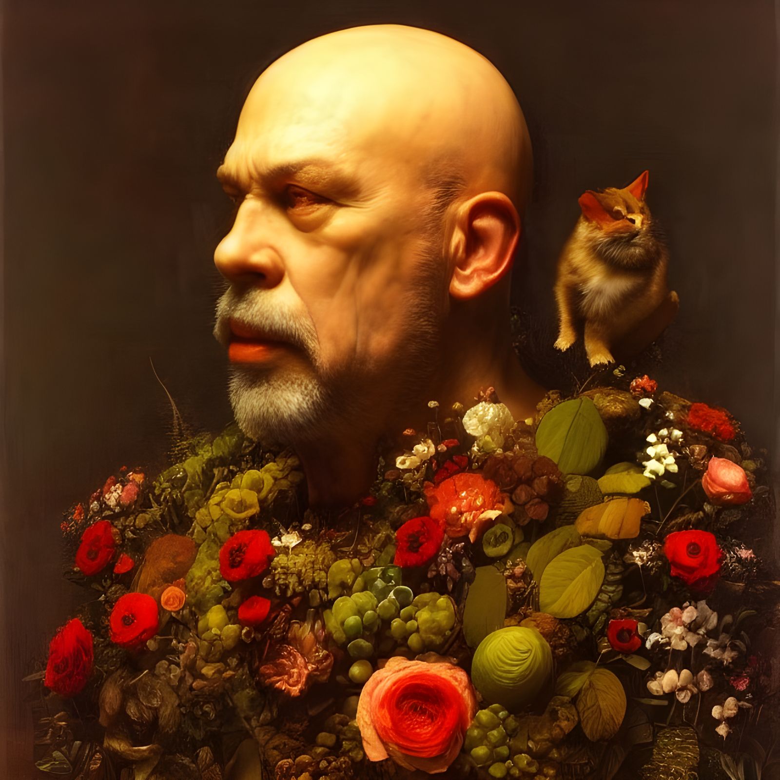 Surreal Night Portrait in Fantasy Art Style