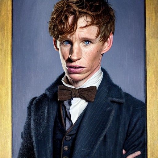 Eddie Redmayne as Newt Scamander: Oil Painting