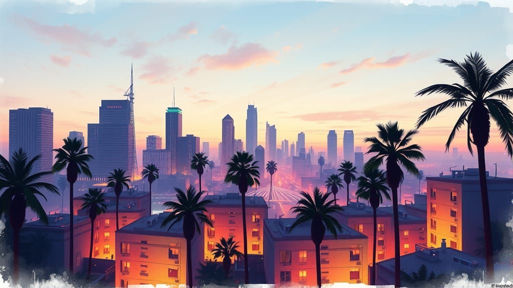 Los Santos: A Mixed Media Rendered Dreamscape