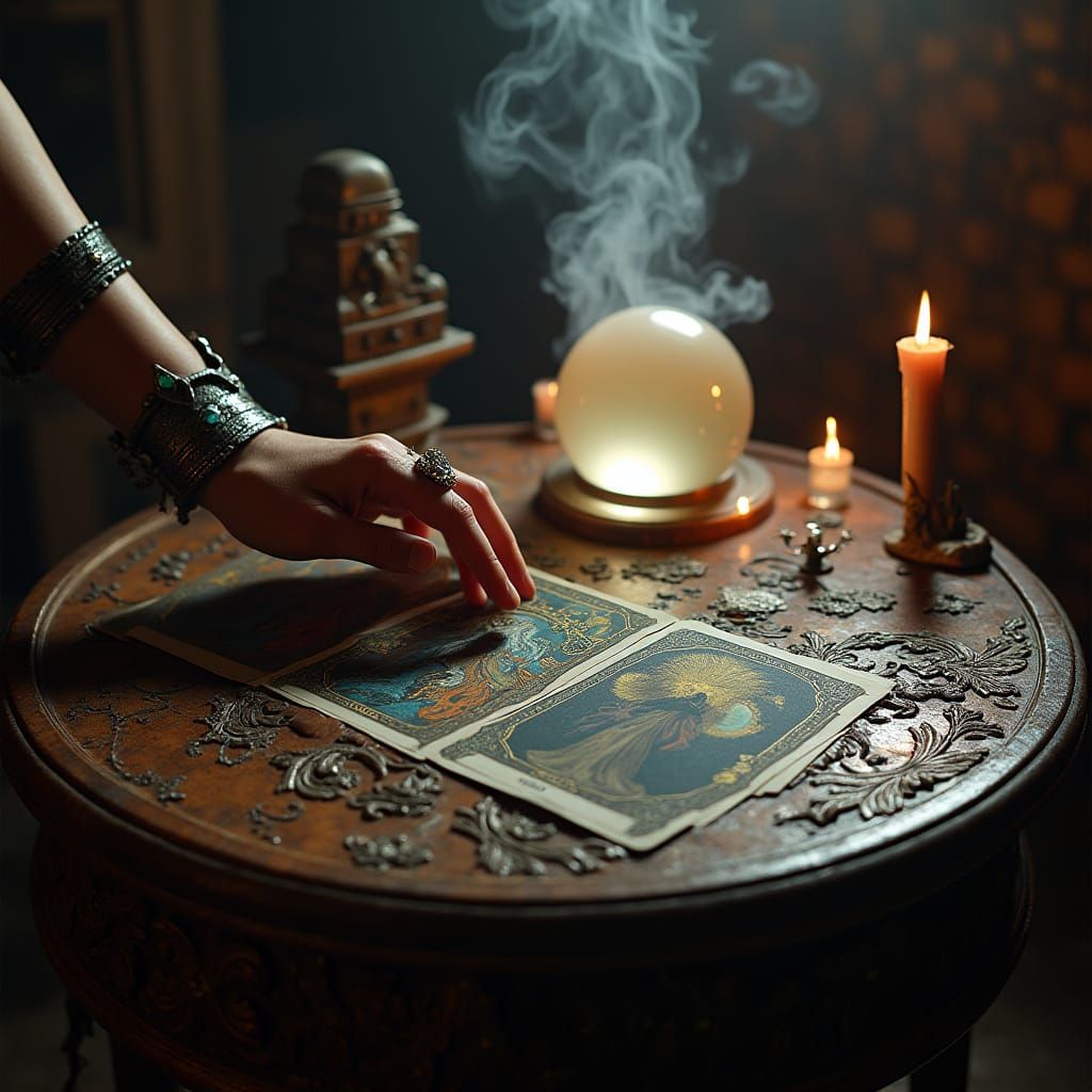 Mystical Tarot Reading in Dark Academia Style