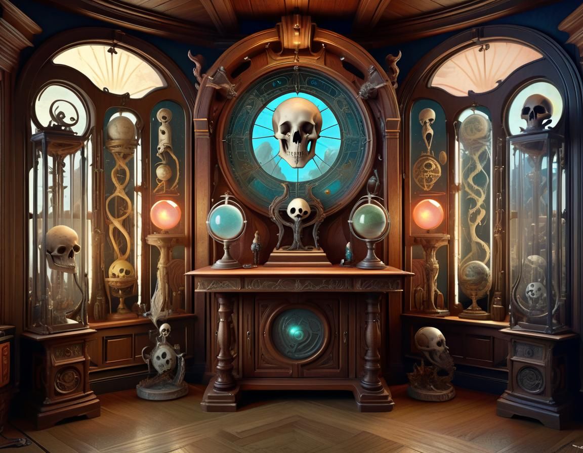 Eclectic Treasures in Art Nouveau Curio Cabinets