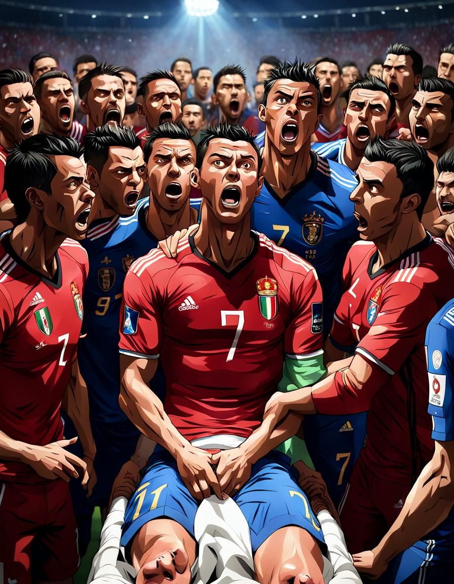 Heartbroken Ronaldo: Anime-Inspired Euro 2016 Final Scene