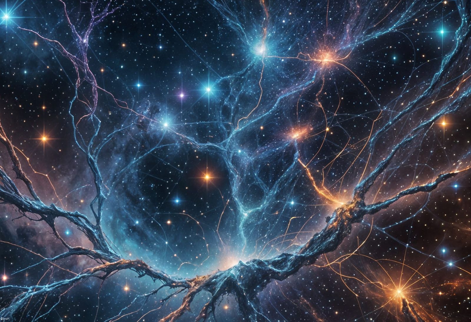 Cosmic Web: Interconnected Galaxies Visualization