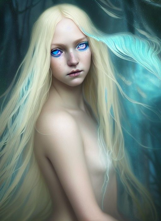 Celtic Water Nymph in a Detailed Fantasy Painting