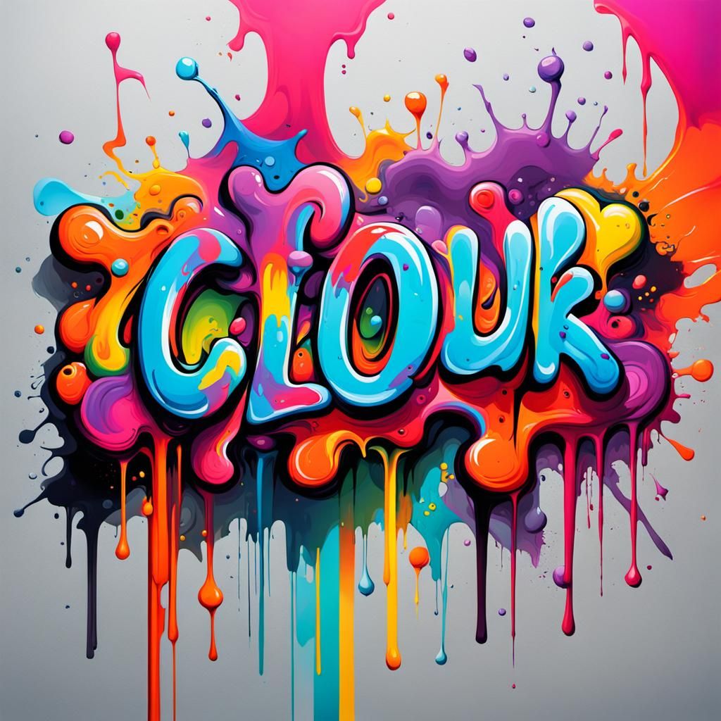 Graffiti Art: Colourful Word in Paint