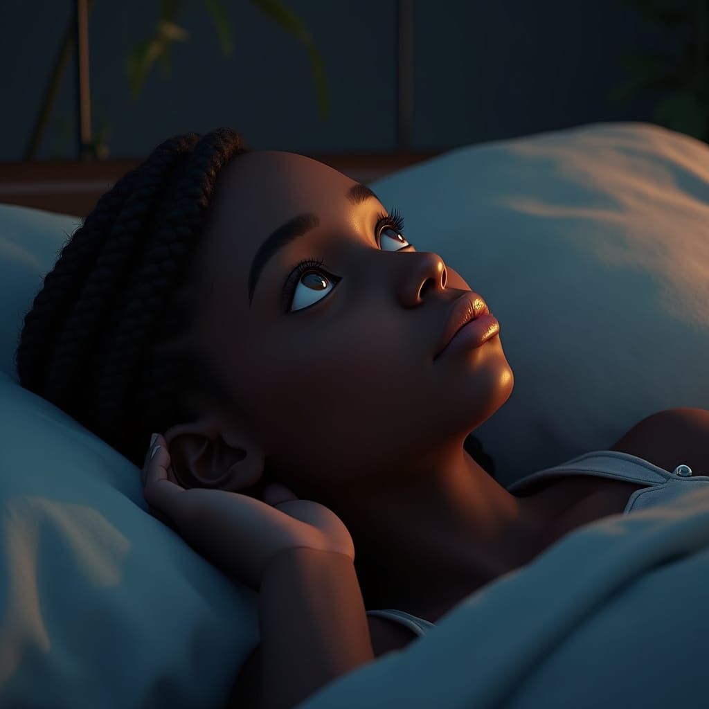 Nigerian Girl Awake at Dawn, Calculating Numbers