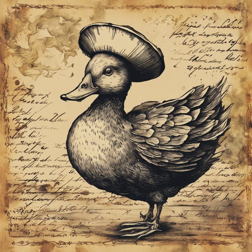 Medieval Thief Stealing Rubber Duck Illustration