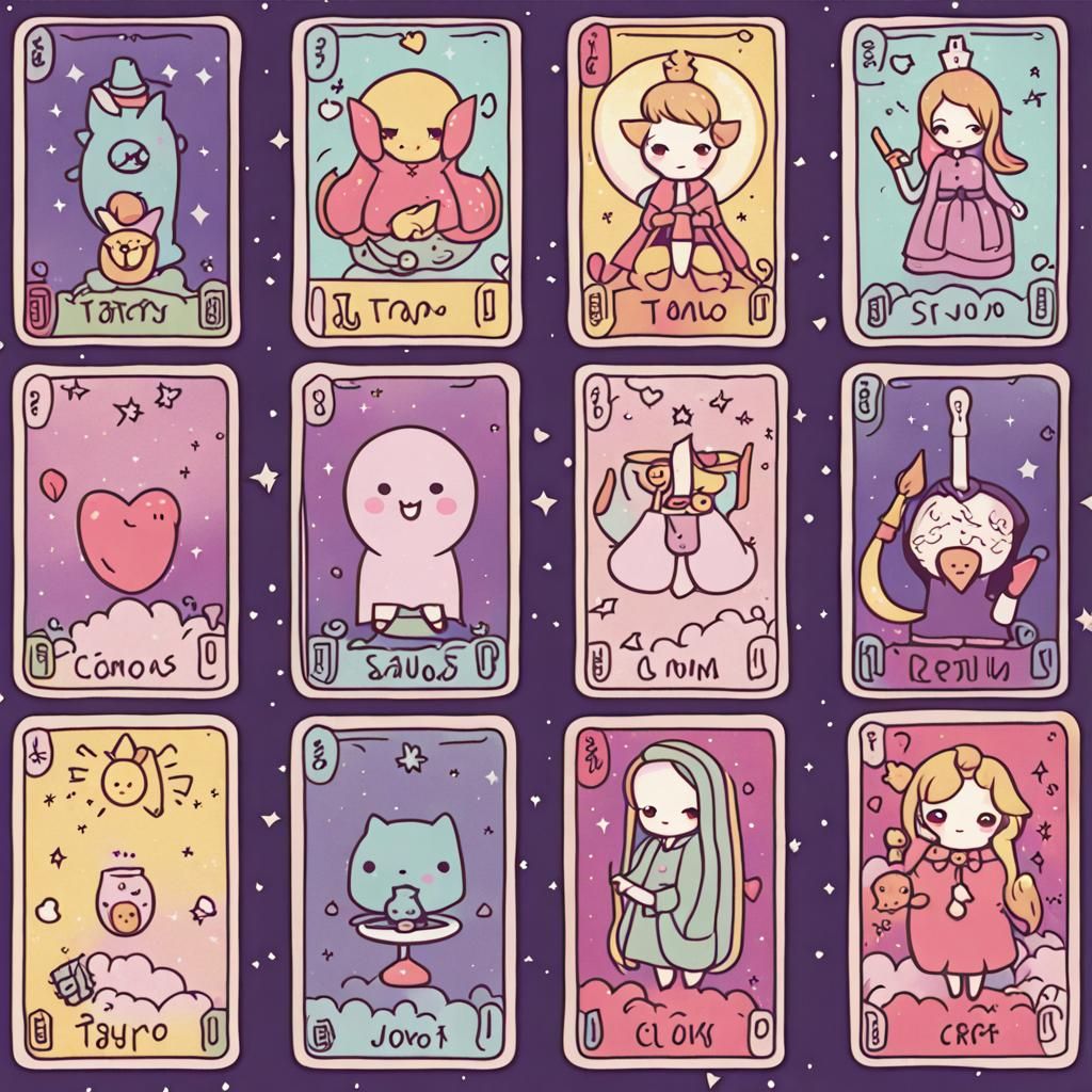 Kawaii Tarot Card Design