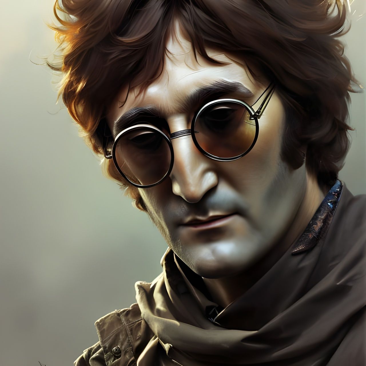 Photorealistic Portrait of Man in Riot Armor