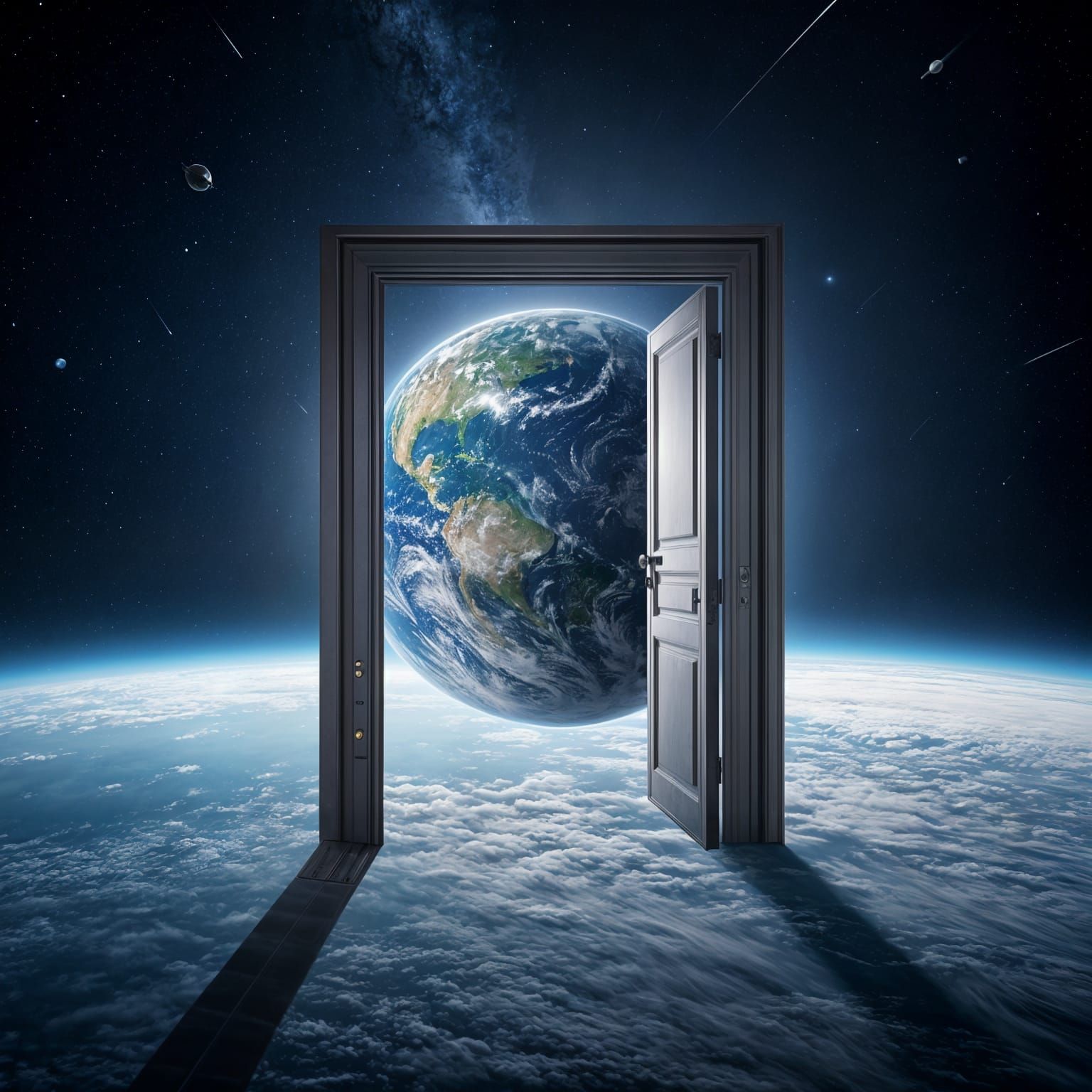 Floating Doorway to Earth Orbit