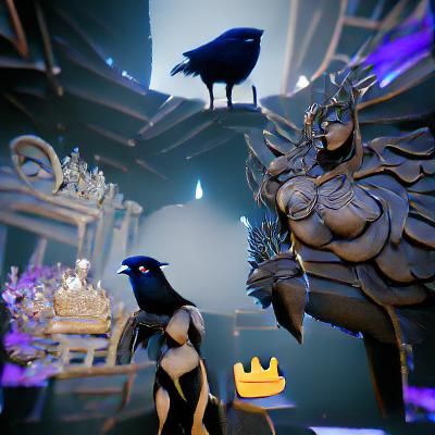 Crow God and Midnight Queen in Unreal Engine