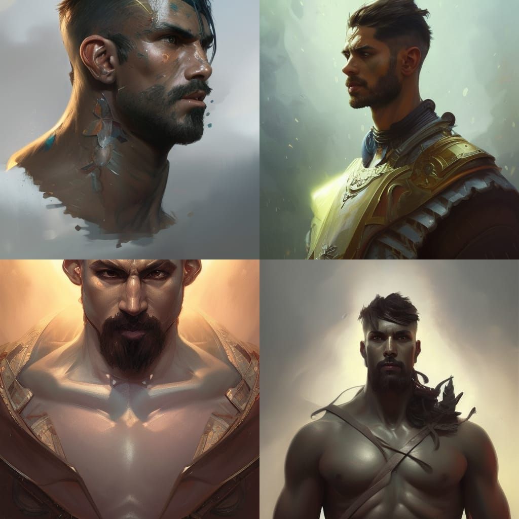 Hyperdetailed Warrior Portrait with Dynamic Lighting