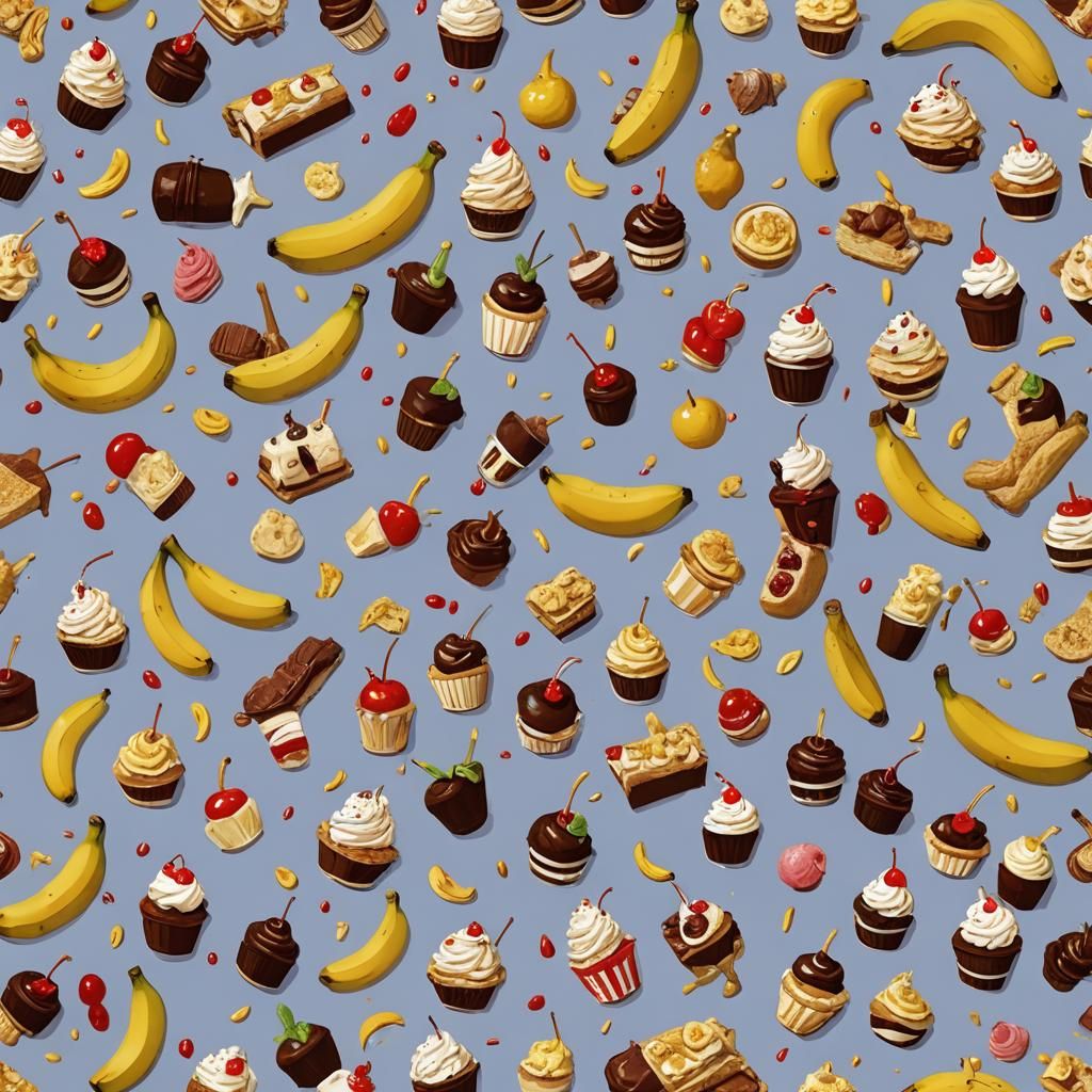 Banana Split in Wes Anderson Style