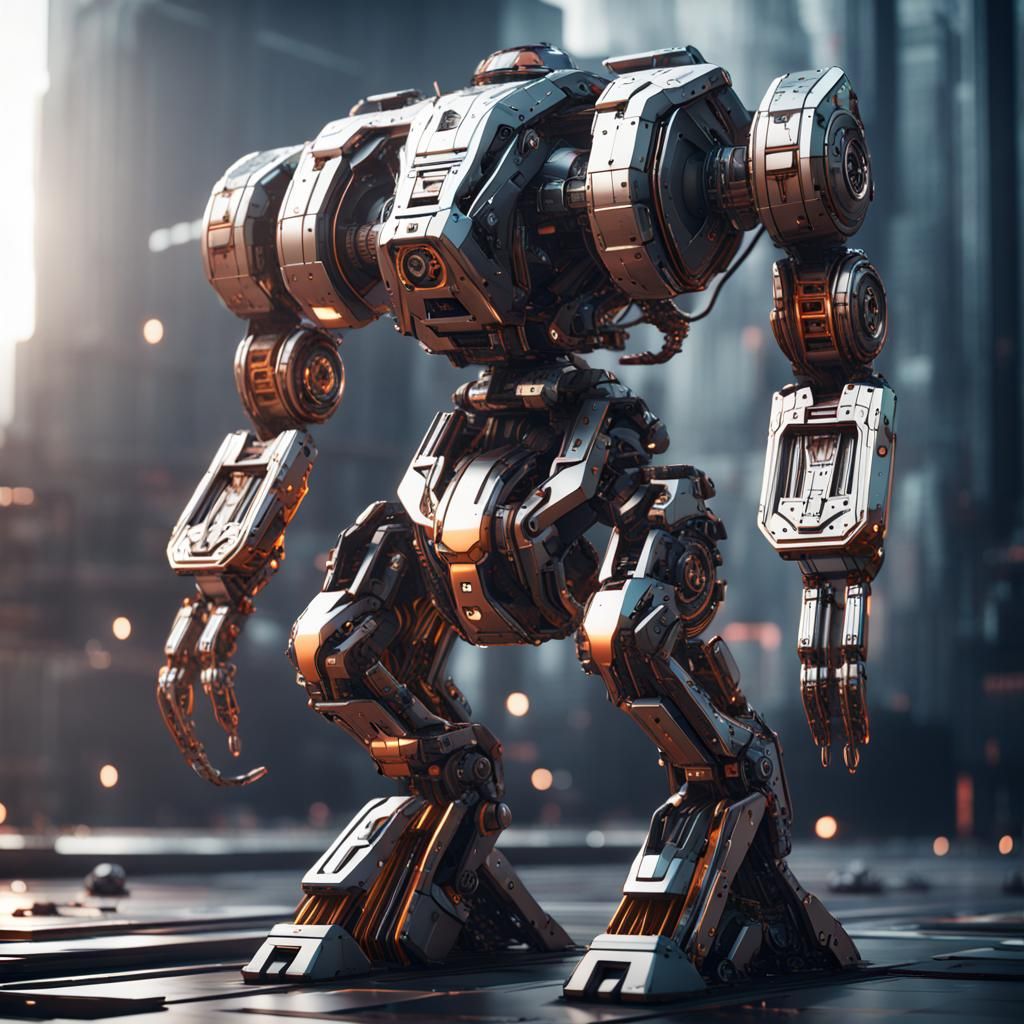 Destoroyah Mech Ground-Level in 8K Sci-Fi