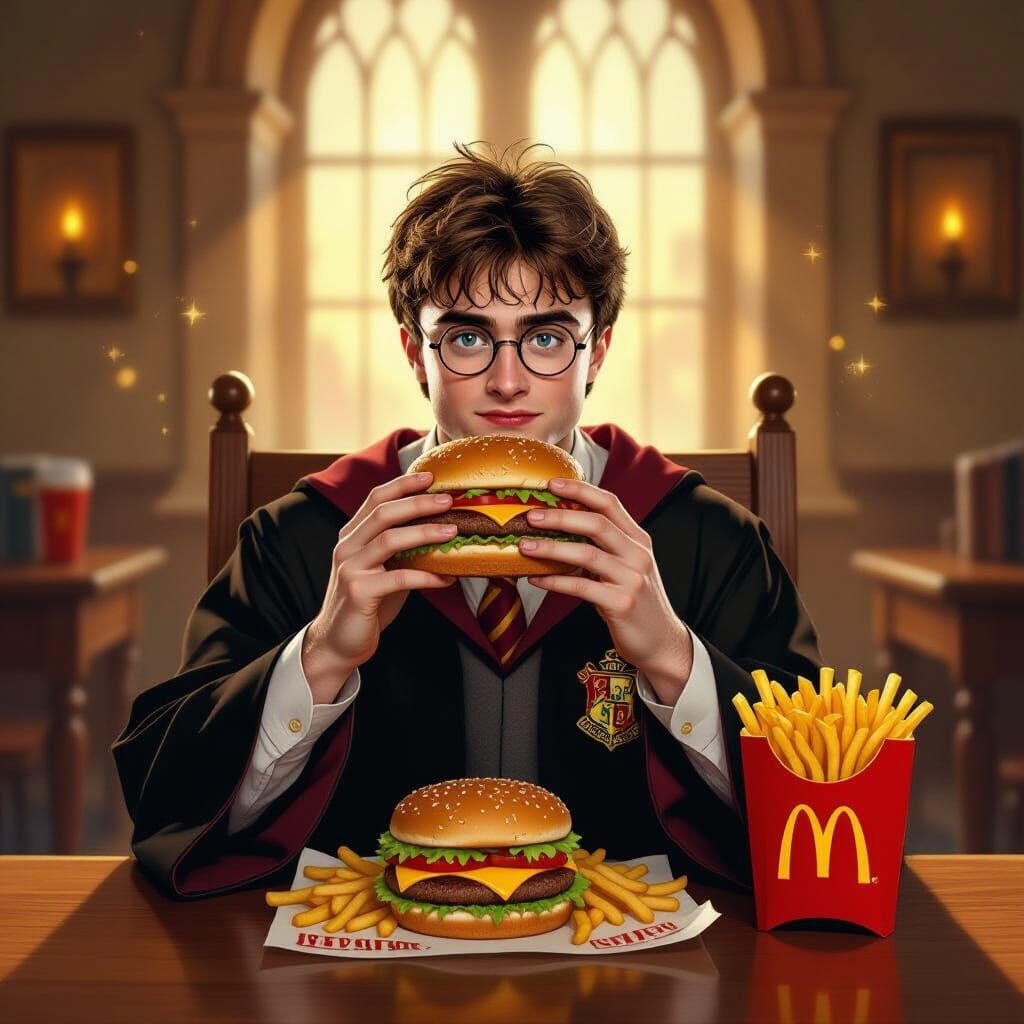 Harry Potter Eats McDonald's, Whimsical Realism