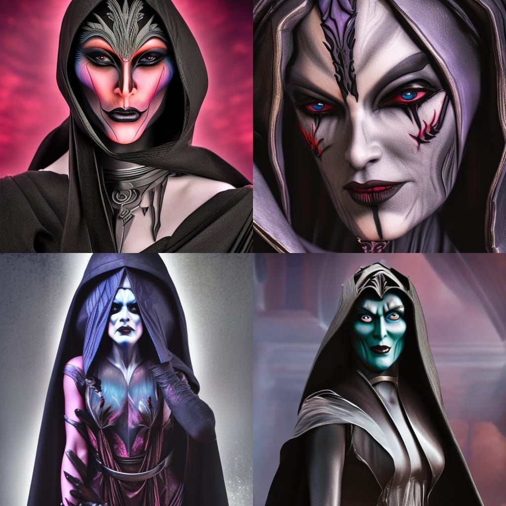 Female Sith Lord Hades in Cinematic Style