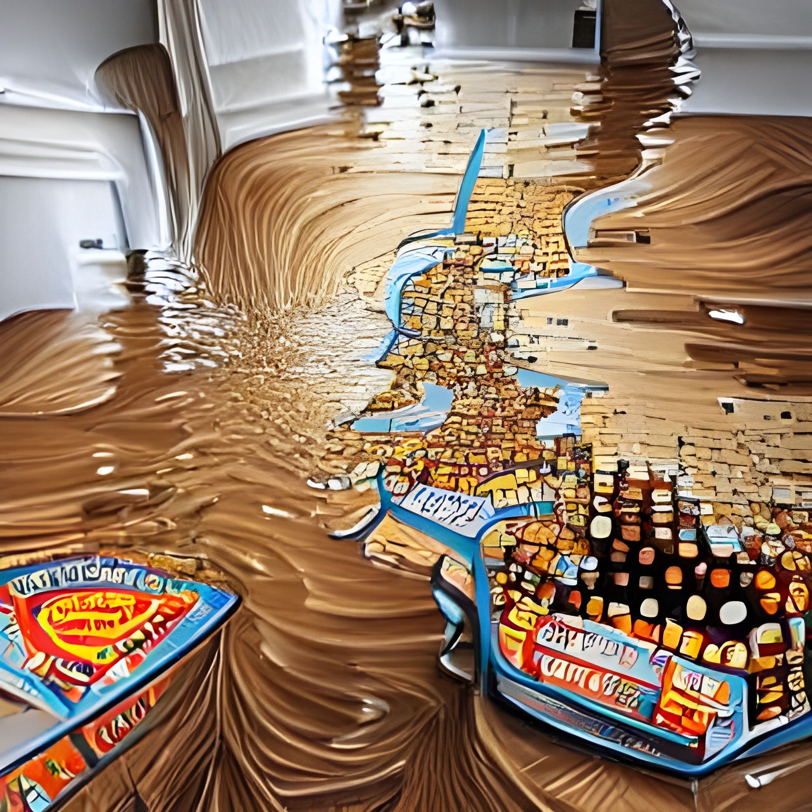 London Beer Flood in Pop Art Style