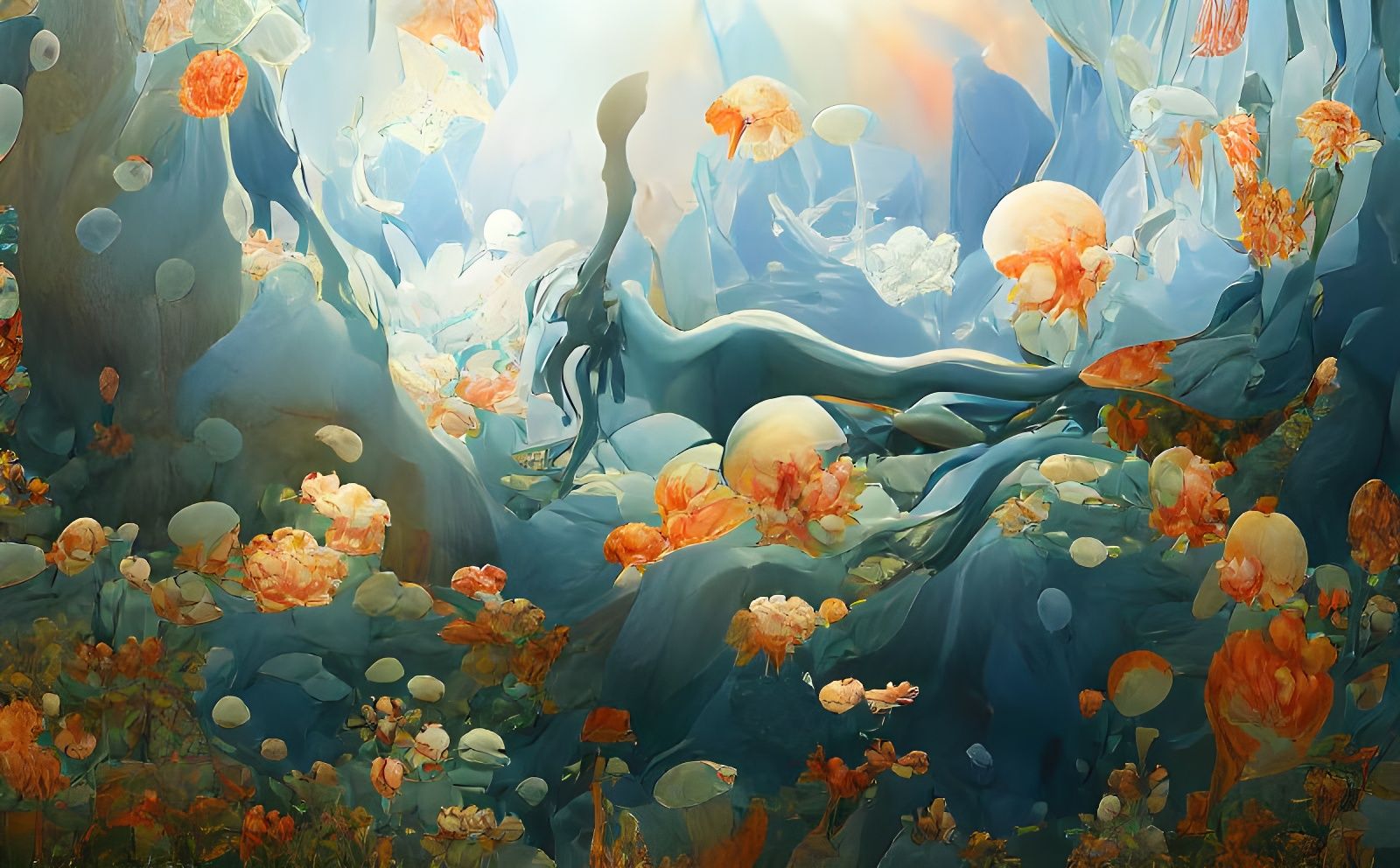 Jellyfish Lake: Art Nouveau Seascape