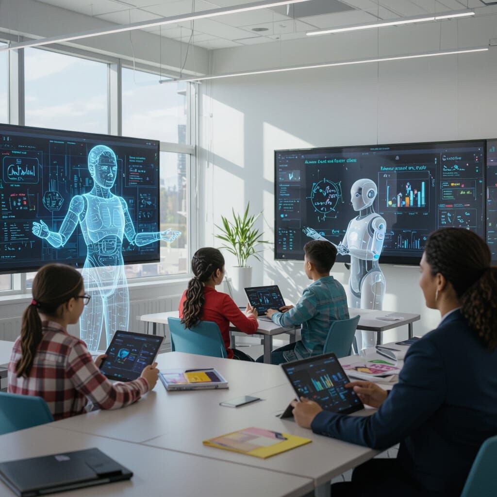 Futuristic Classroom: AI Tutors and Interactive Learning