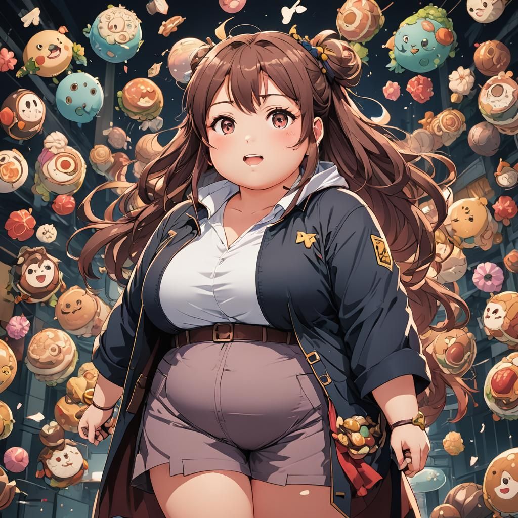 Anime Girl in Cel-Shaded Manga Style