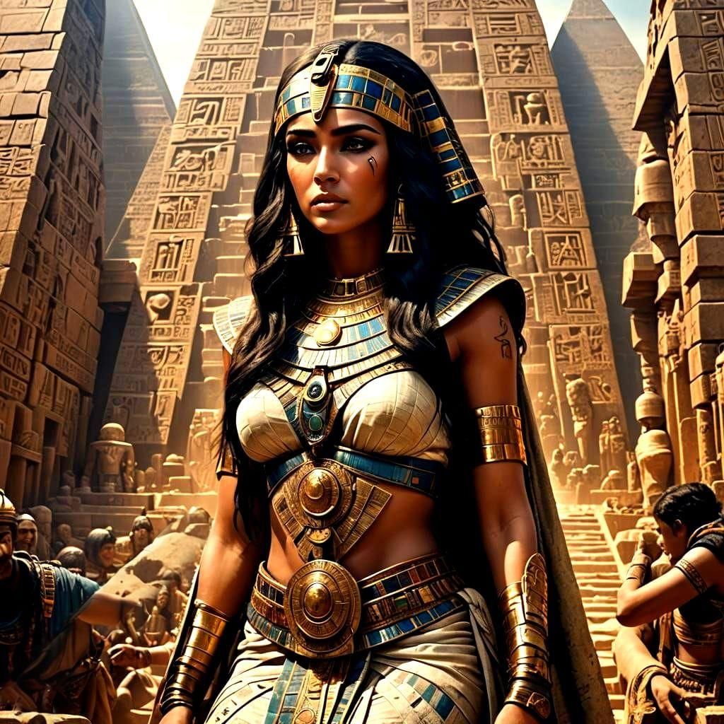Cleopatra in Pyramid: Digital Matte Painting