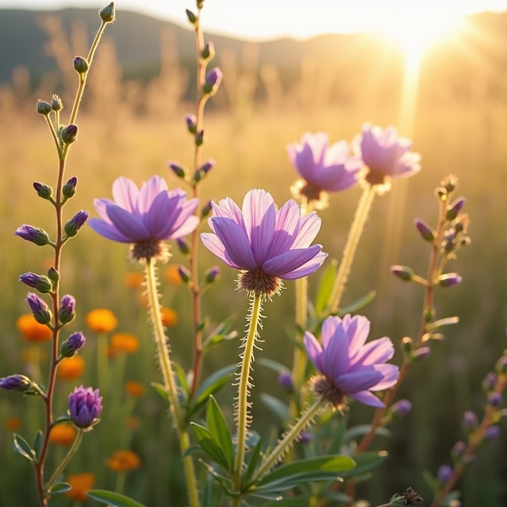 Phacelia Campanularia in Impressionist Style