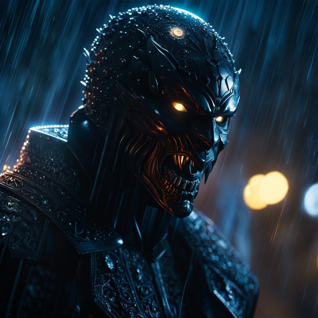 Detailed Horror Character in Stormy Night