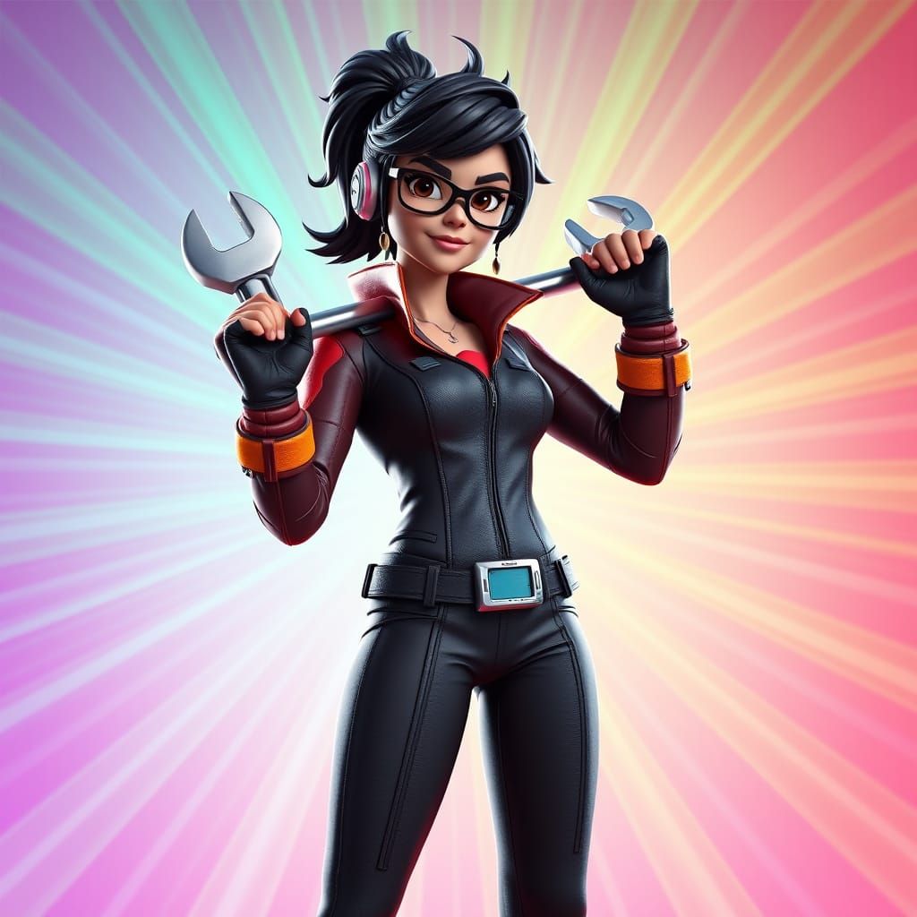 Gadget Hackwrench as Confident Adult in Pixar Style