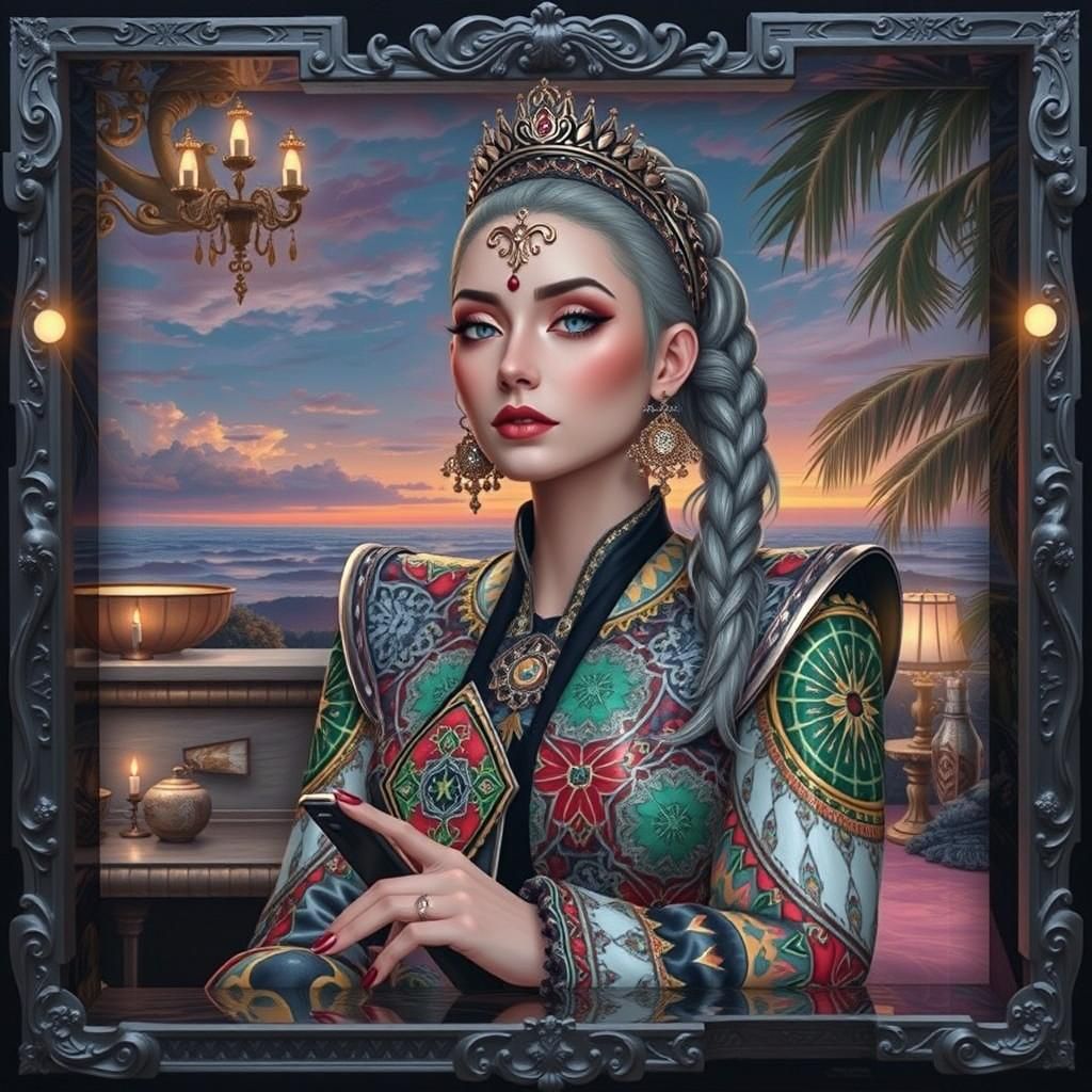 Vibrant Kaleidoscope Mandala in Digital Art Style