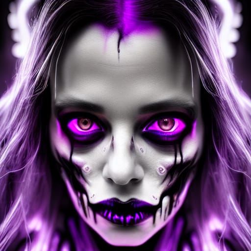 Sinister Iridescent Portrait in Photorealistic Style