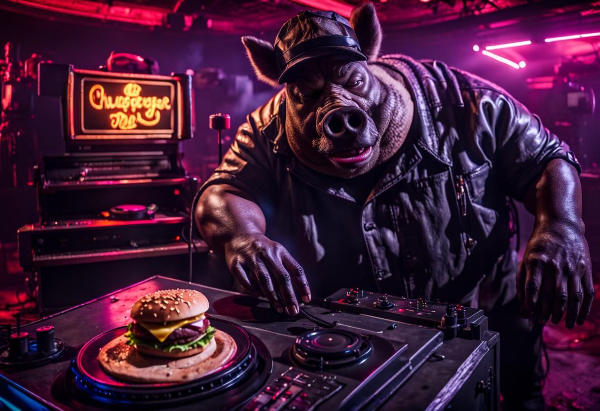 Post-Apocalyptic Boar Chef DJ in Burlesque Theatre