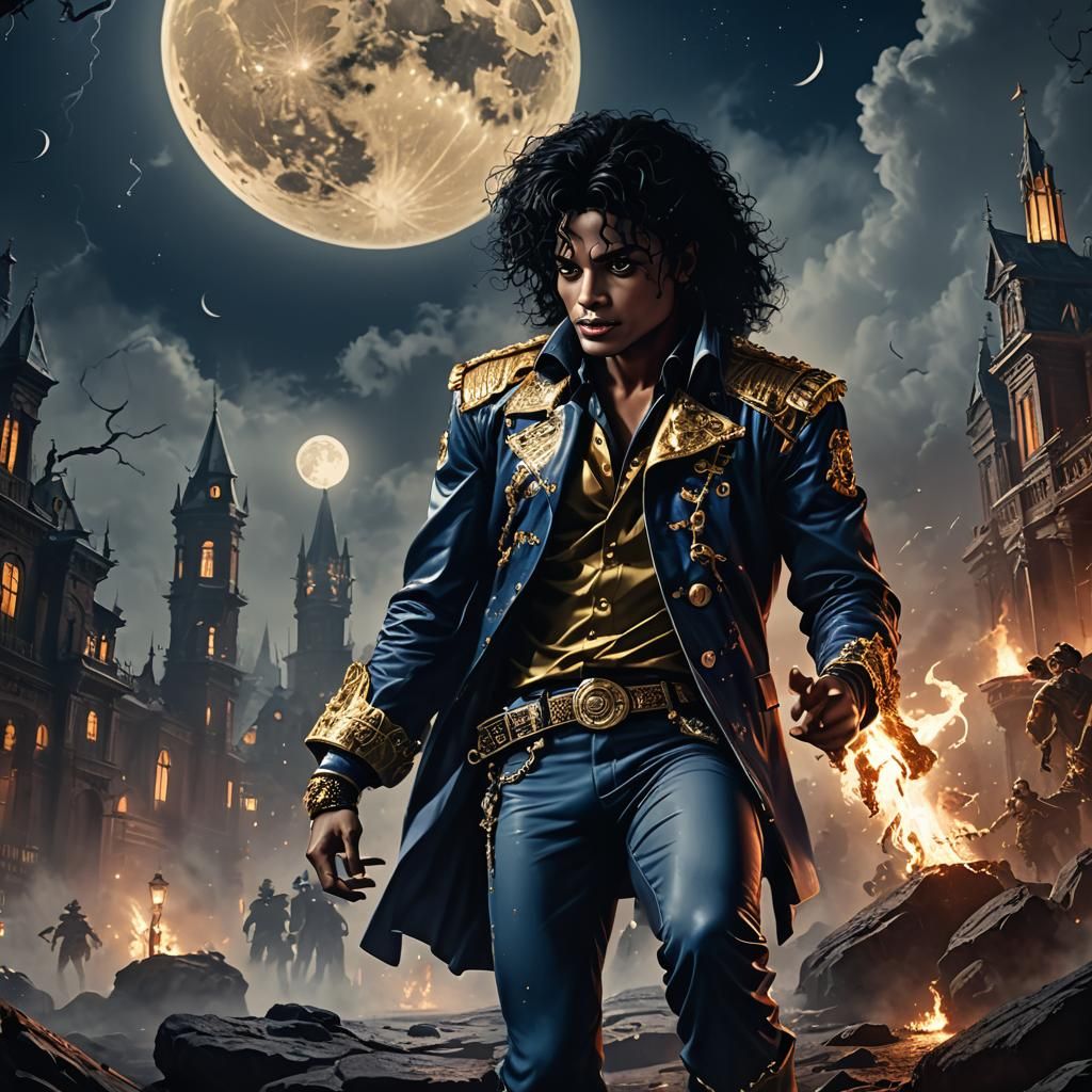 Michael Jackson Dances Under the Moon