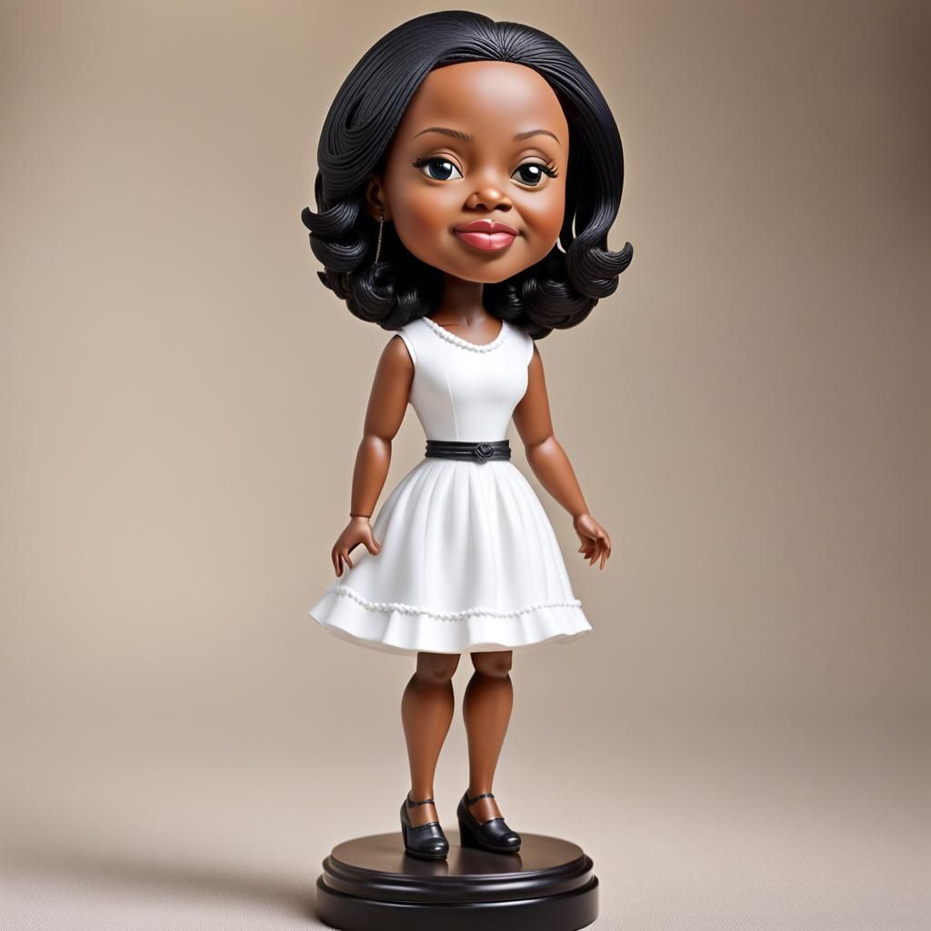 Strong Black Woman Bobblehead Figurine