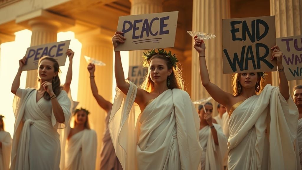 Ancient Greek Women Stage Modern Peace Protest