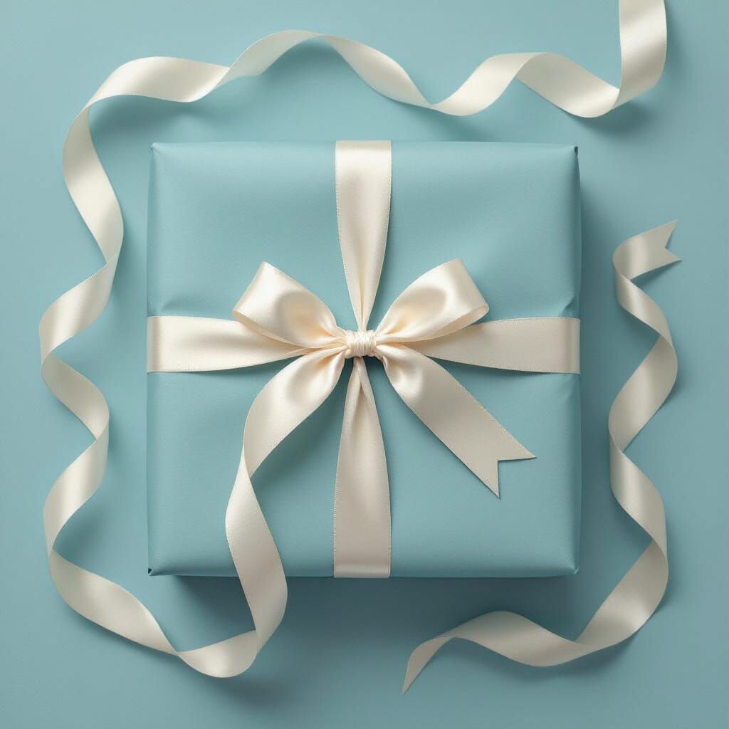 Luxurious Gift in Blue Tones, Art Nouveau Style