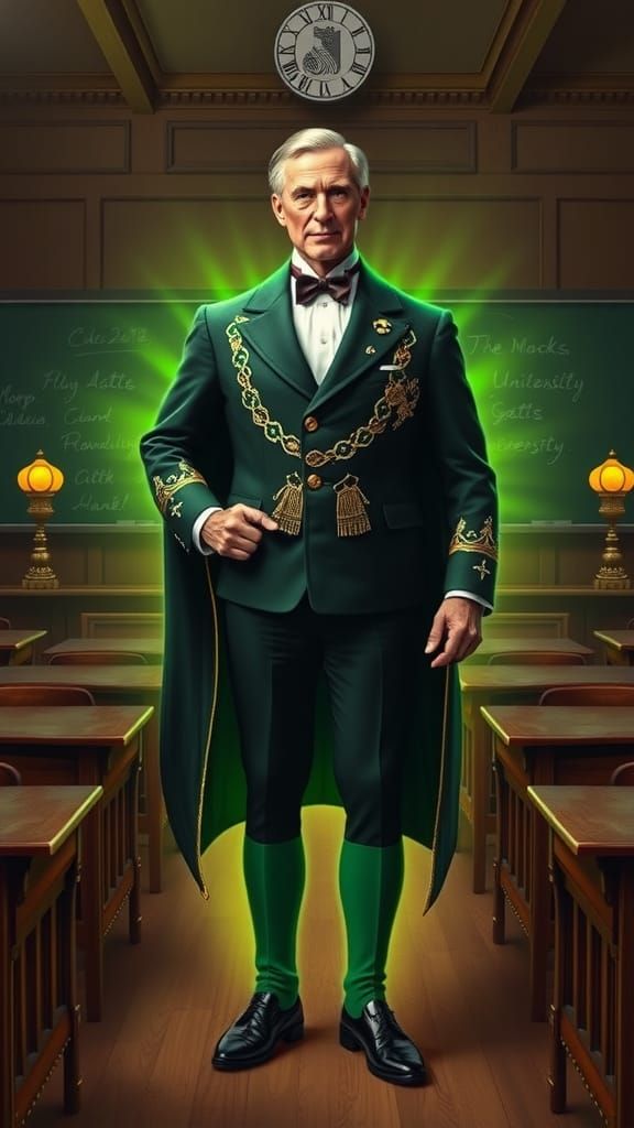 President Woodrow Wilson as a Green Lantern