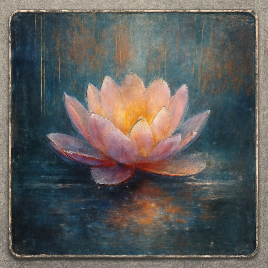 Abstract Lotus Flower in Schmucker Style