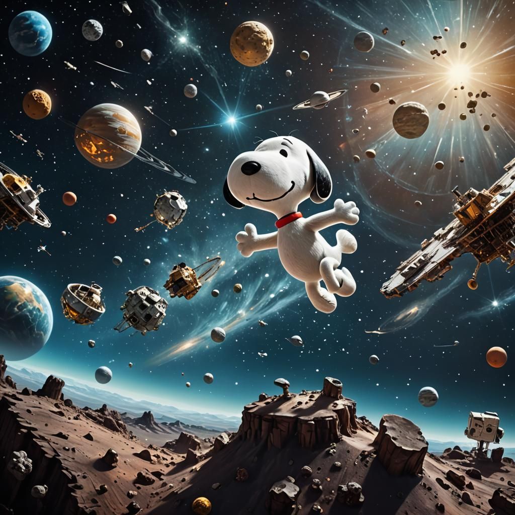 Snoopy in Outer Space: Digital Matte Painting